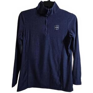 Peter Millar Navy Blue Long Sleeve Quarter Zip Pullover Size L